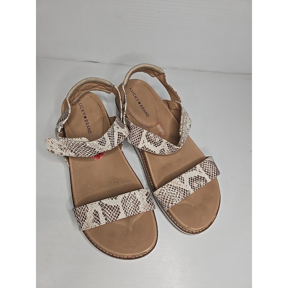 Lucky Brand Womesn Size‎ 10 Animal Print Platform Sandals Shoes